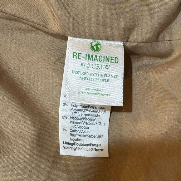 J.Crew Factory City Coat Camel Wool Blend Size 00 FA20 - Picture 13 of 16